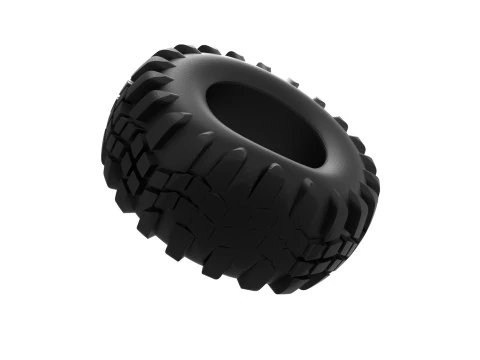 Offroad tire 4 deflated Scale 1 to 25 3D Print Model