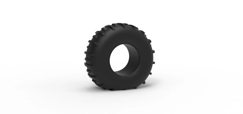 Low pressure Forester 1370 tire deflated Scale 1 to 25 3D Print Model .c4d .max .obj .3ds .fbx .stl .blend 