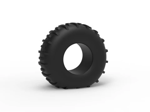 Low pressure Forester 1370 tire deflated Scale 1 to 25 3D Print Model