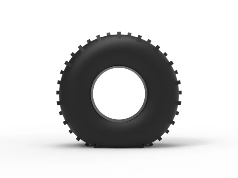 Low pressure Forester 1370 tire deflated Scale 1 to 25 3D Print Model