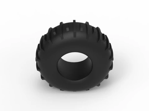 Low pressure Forester 1370 tire deflated Scale 1 to 25 3D Print Model