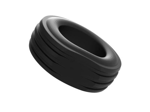 Tractor front tire 2 deflated Scale 1 to 25 3D Print Model