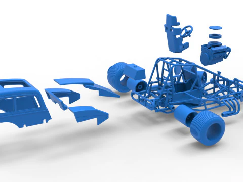 Super rod Versi 1 sambil memutar Skala 1 sampai 25 Model Cetak 3D