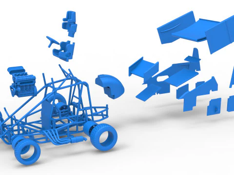 Neuseel&auml;ndischer Minisprint im Ma&szlig;stab 1 bis 25 3D Druckmodell