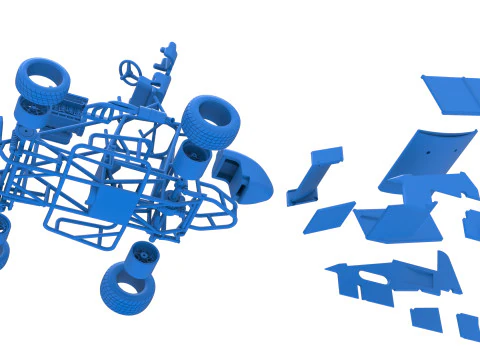 Neuseel&auml;ndischer Minisprint im Ma&szlig;stab 1 bis 25 3D Druckmodell