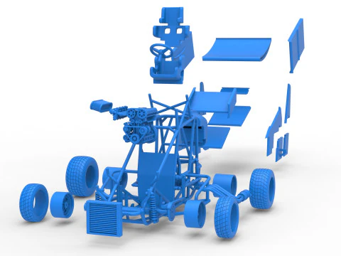 Neuseel&auml;ndischer Minisprint im Ma&szlig;stab 1 bis 25 3D Druckmodell