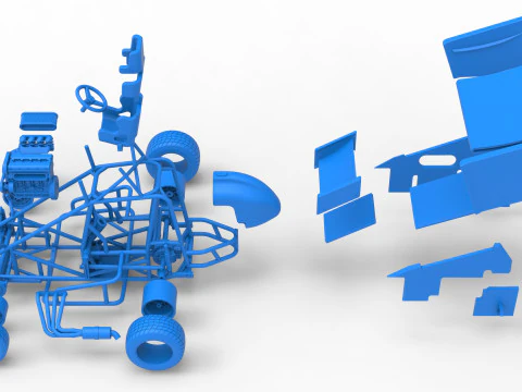 Neuseel&auml;ndischer Minisprint im Ma&szlig;stab 1 bis 25 3D Druckmodell