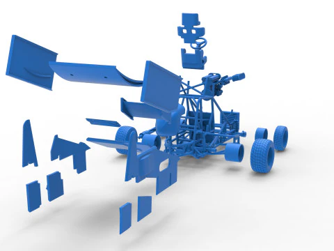 Neuseel&auml;ndischer Minisprint im Ma&szlig;stab 1 bis 25 3D Druckmodell