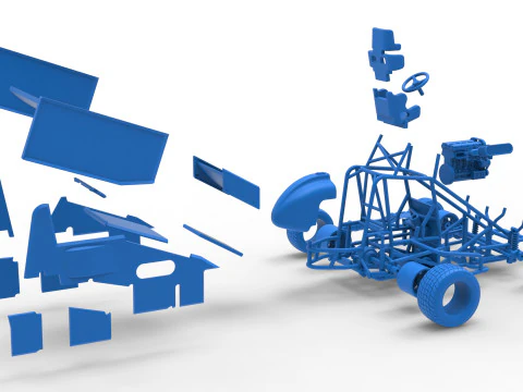 Neuseel&auml;ndischer Minisprint im Ma&szlig;stab 1 bis 25 3D Druckmodell