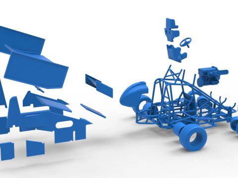 New Zealand Minisprint while turning Scale 1 to 25 3D Print Model