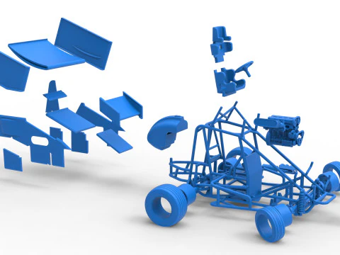 New Zealand Minisprint while turning Scale 1 to 25 3D Print Model
