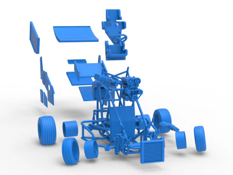 New Zealand Minisprint while turning Scale 1 to 25 3D Print Model