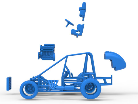 Базовая шкала Minisprint Новой Зеландии от 1 до 25 3D Принт Модель