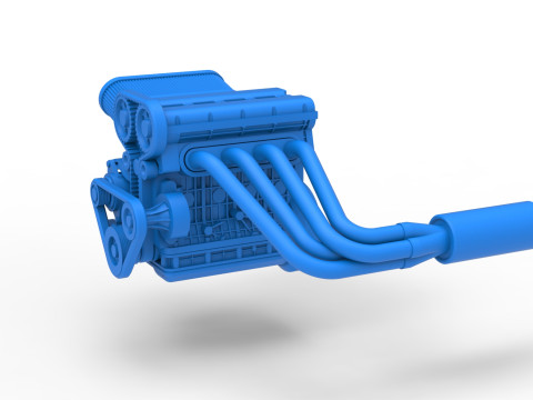 Engine of New Zealand Minisprint Scale 1 to 25 3D Print Model
