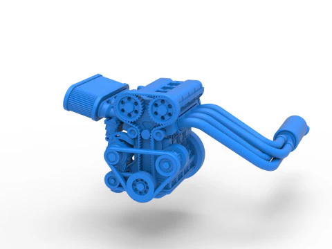 Motor de Nueva Zelanda Minisprint Escala 1 a 25 Modelo de impresión 3D