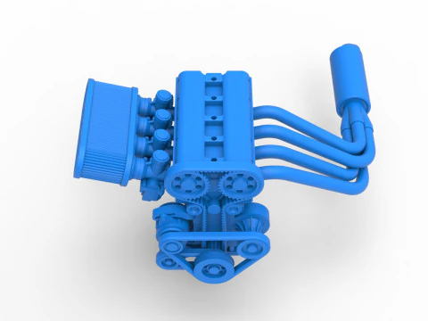 Motor de Nueva Zelanda Minisprint Escala 1 a 25 Modelo de impresión 3D