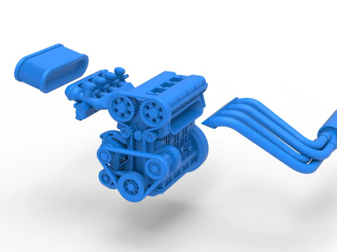 Motor de Nueva Zelanda Minisprint Escala 1 a 25 Modelo de impresión 3D