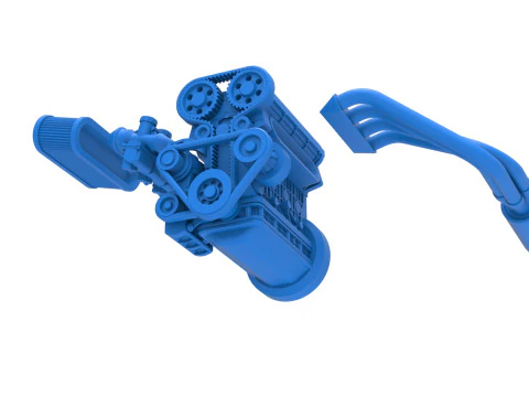 Motor de Nueva Zelanda Minisprint Escala 1 a 25 Modelo de impresión 3D