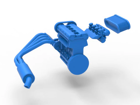Motor de Nueva Zelanda Minisprint Escala 1 a 25 Modelo de impresión 3D