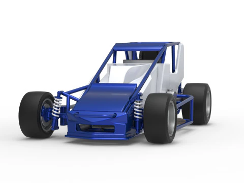 Pavement Silver Crown Car Scale 1 to 25 3D Print Model