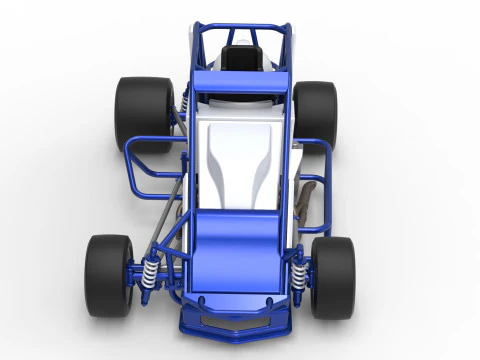 Pavement Silver Crown Car Scale 1 to 25 3D Print Model