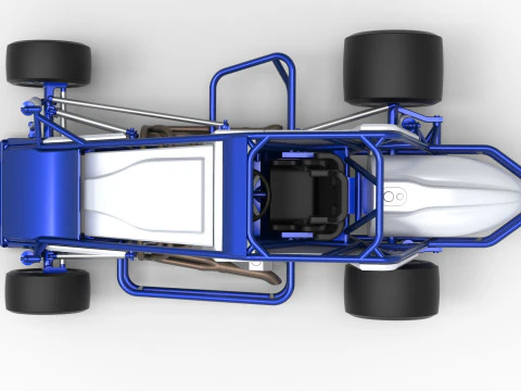 Pavement Silver Crown Car Scale 1 to 25 3D Print Model
