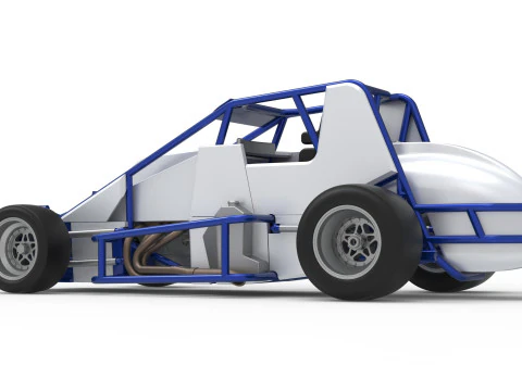 Pavement Silver Crown Car Scale 1 to 25 3D Print Model