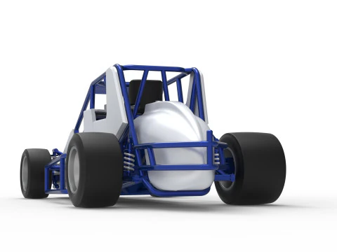 Pavement Silver Crown Car Scale 1 to 25 3D Print Model