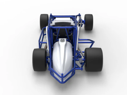 Pavement Silver Crown Car Scale 1 to 25 3D Print Model