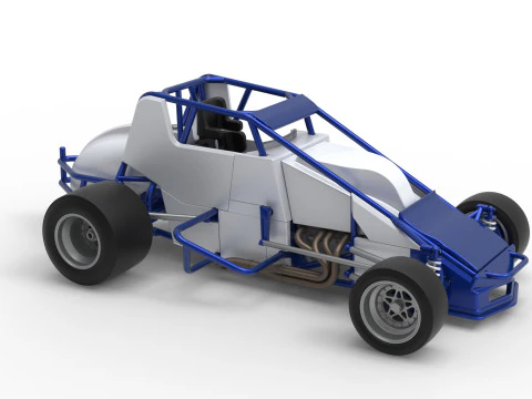 Pavement Silver Crown Car Scale 1 to 25 3D Print Model