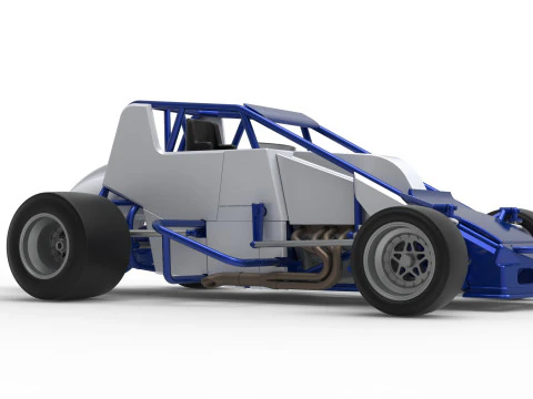 Pavement Silver Crown Car Scale 1 to 25 3D Print Model