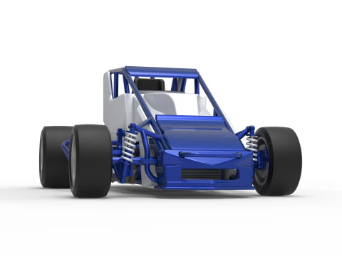 Pavement Silver Crown Car Scale 1 to 25 3D Print Model