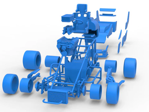 Pavement Silver Crown Car Scale 1 to 25 3D Print Model