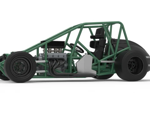Pavement Silver Crown Car Base Scale 1 to 25 3D Print Model