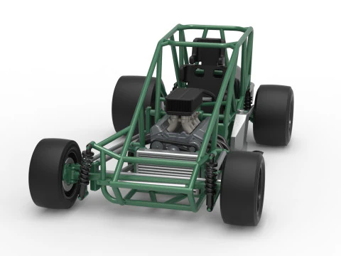 Pavement Silver Crown Car Base Scale 1 to 25 3D Print Model