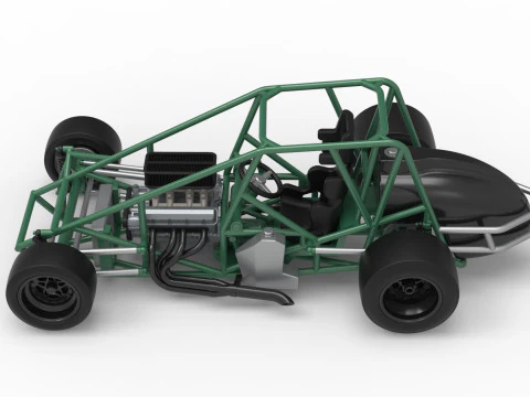 Pavement Silver Crown Car Base Scale 1 to 25 3D Print Model
