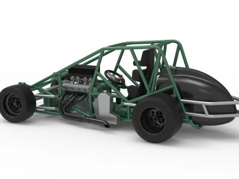 Pavement Silver Crown Car Base Scale 1 to 25 3D Print Model