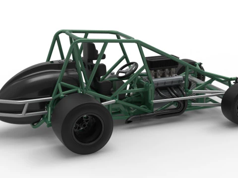 Pavement Silver Crown Car Base Scale 1 to 25 3D Print Model