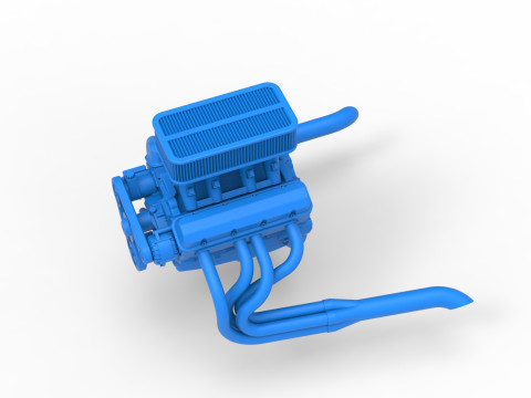 Moteur de voiture Silver Crown &eacute;chelle 1 &agrave; 25 Modèles 3D en vedette