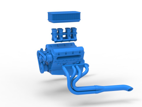 Moteur de voiture Silver Crown &eacute;chelle 1 &agrave; 25 Modèles 3D en vedette