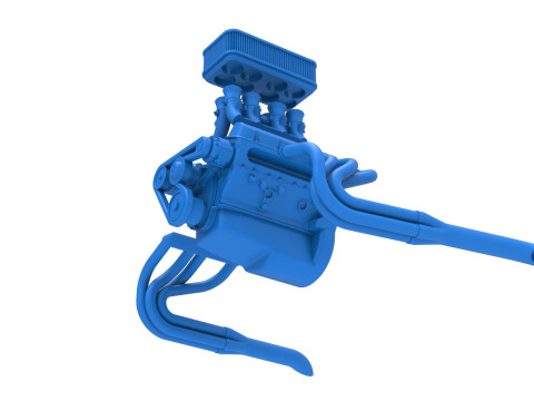 Moteur de voiture Silver Crown &eacute;chelle 1 &agrave; 25 Modèles 3D en vedette