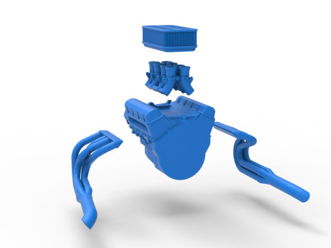 Moteur de voiture Silver Crown &eacute;chelle 1 &agrave; 25 Modèles 3D en vedette