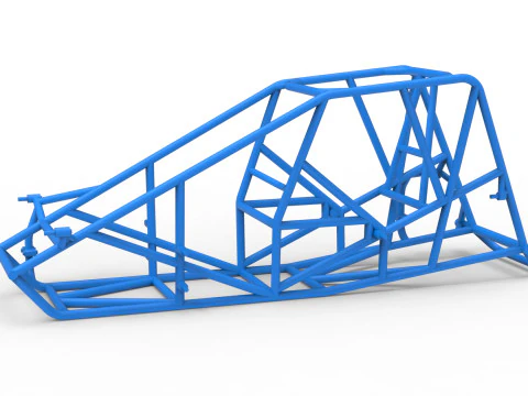 Frame of Silver Crown Car Scale 1 to 25 3D Print Model