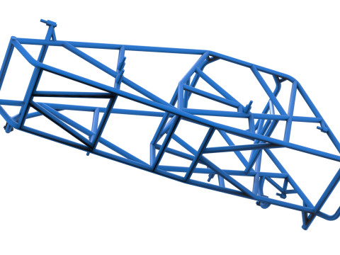 Rangka Mobil Silver Crown Skala 1 sampai 25 Model Cetak 3D