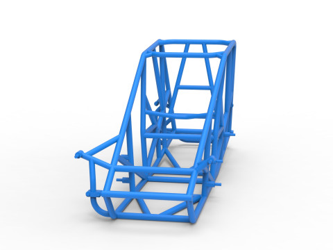 Rangka Mobil Silver Crown Skala 1 sampai 25 Model Cetak 3D