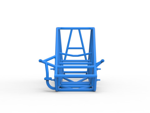 Rangka Mobil Silver Crown Skala 1 sampai 25 Model Cetak 3D