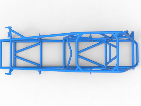 Rangka Mobil Silver Crown Skala 1 sampai 25 Model Cetak 3D