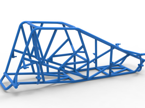 Rangka Mobil Silver Crown Skala 1 sampai 25 Model Cetak 3D