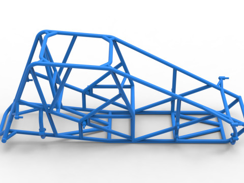 Rangka Mobil Silver Crown Skala 1 sampai 25 Model Cetak 3D