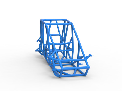 Rangka Mobil Silver Crown Skala 1 sampai 25 Model Cetak 3D